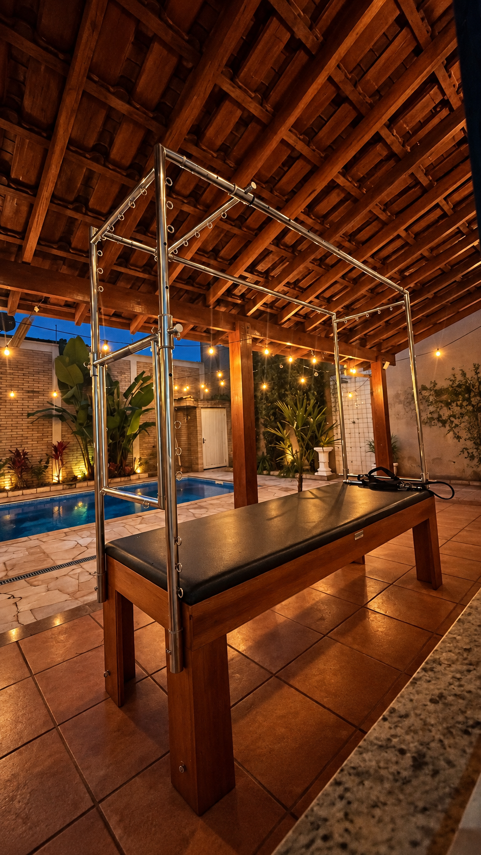 Pilates Garden com equipamentos ao ar livre
